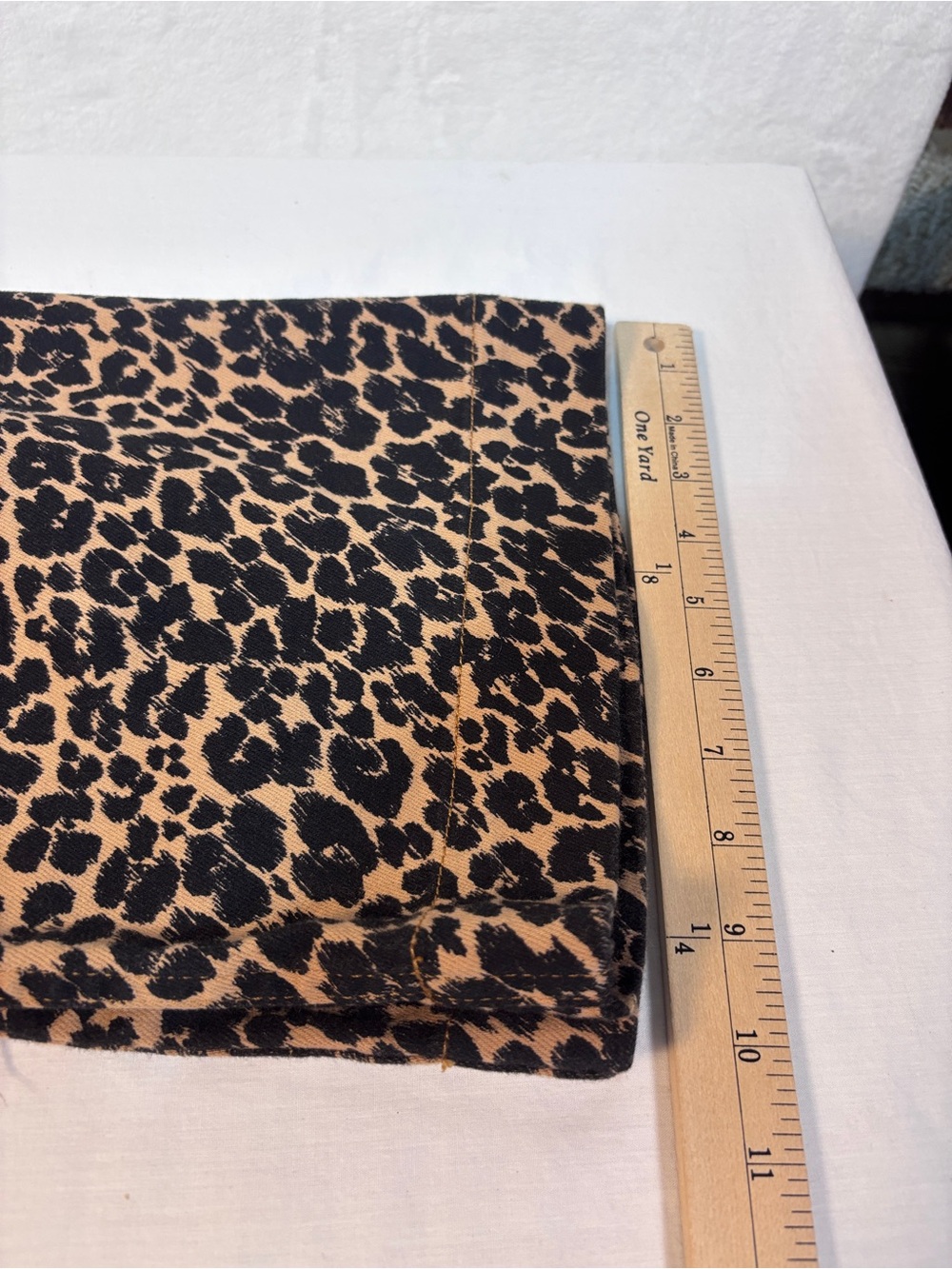 ANTHROPOLOGIE Maeve Colette Leopard Print Cropped High-Rise Wide-Leg Jeans Sz 26 - Picture 8 of 12